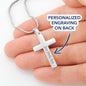 Graduation Gift for Grandson Love Grandparents - Personalized Cross Necklace