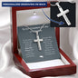 Graduation Gift for Grandson Love Grandparents - Personalized Cross Necklace