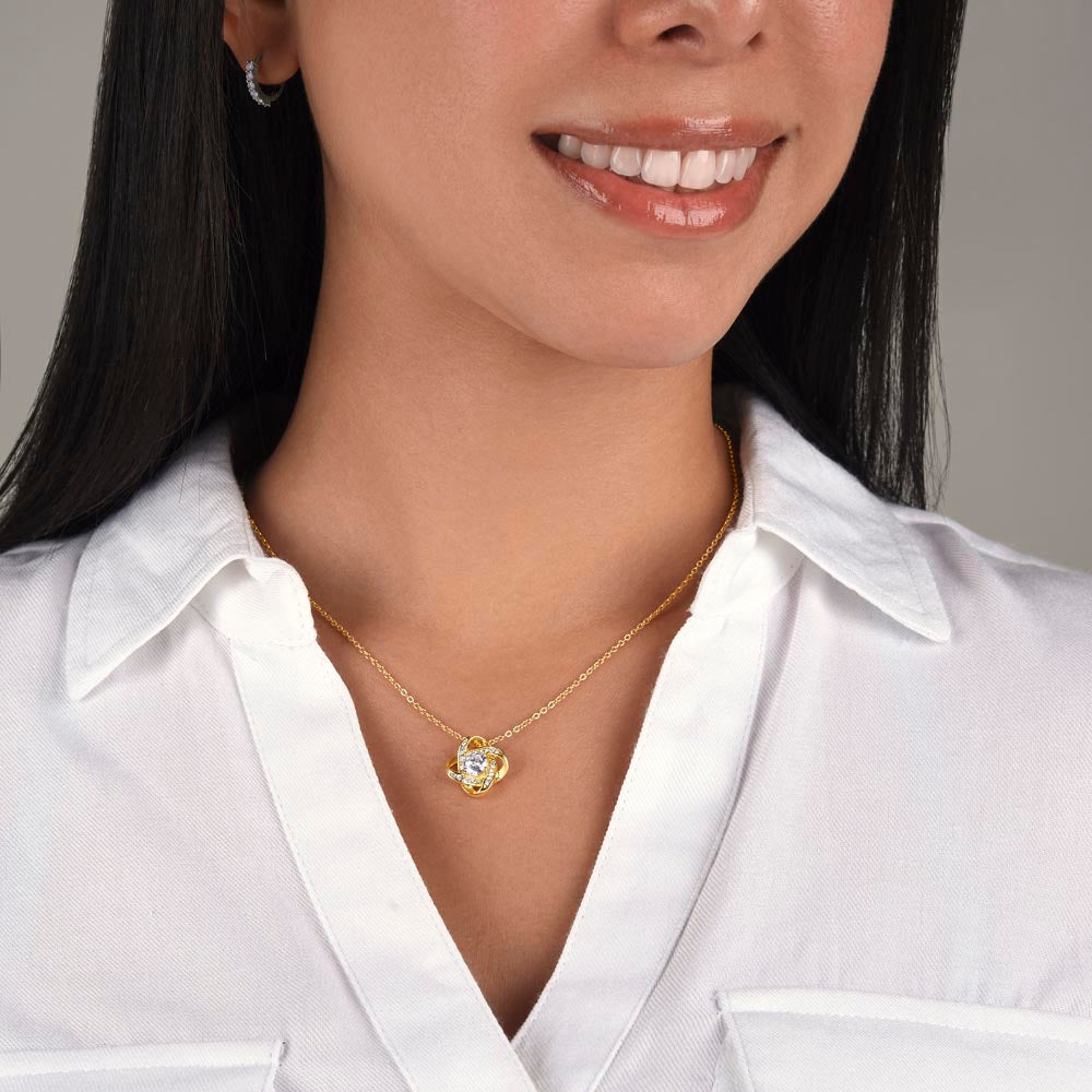 To My Loving Daughter - How Special You Are To Me - Love Knot Necklace
