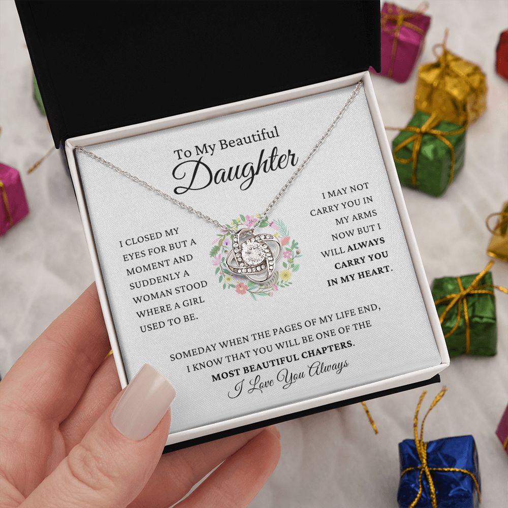 To My Daughter - Most Beautiful Chapters - Love Knot Necklace