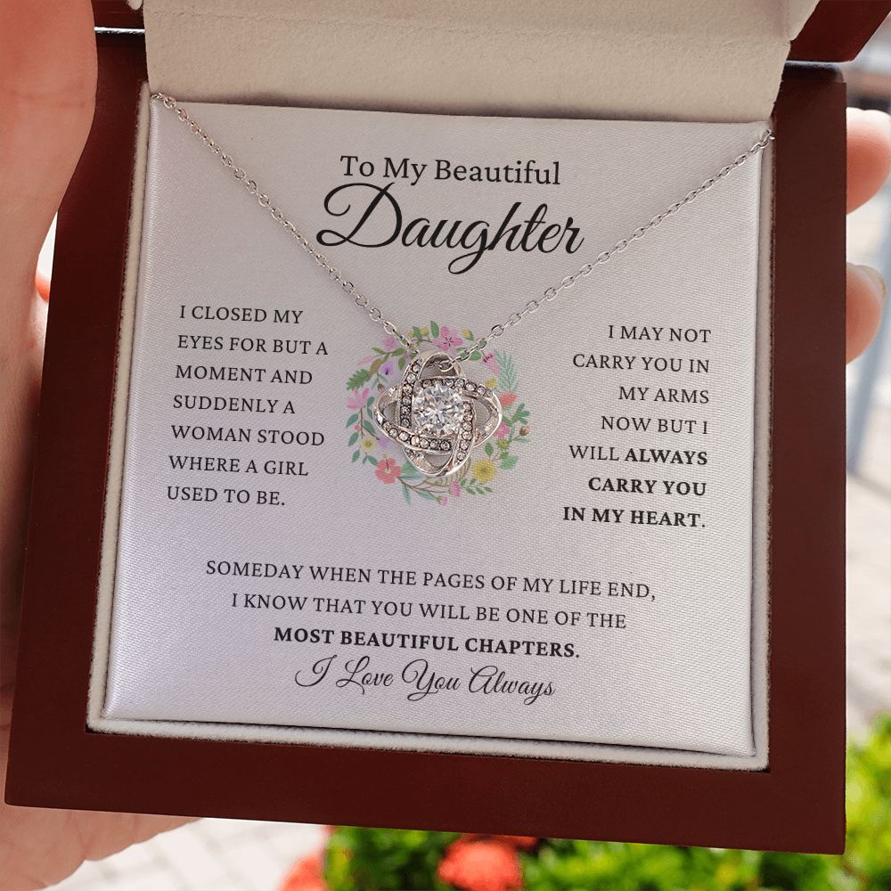 To My Daughter - Most Beautiful Chapters - Love Knot Necklace