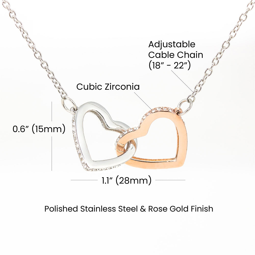To My Daughter - Proud to be Your Father - Interlocking Hearts Necklace