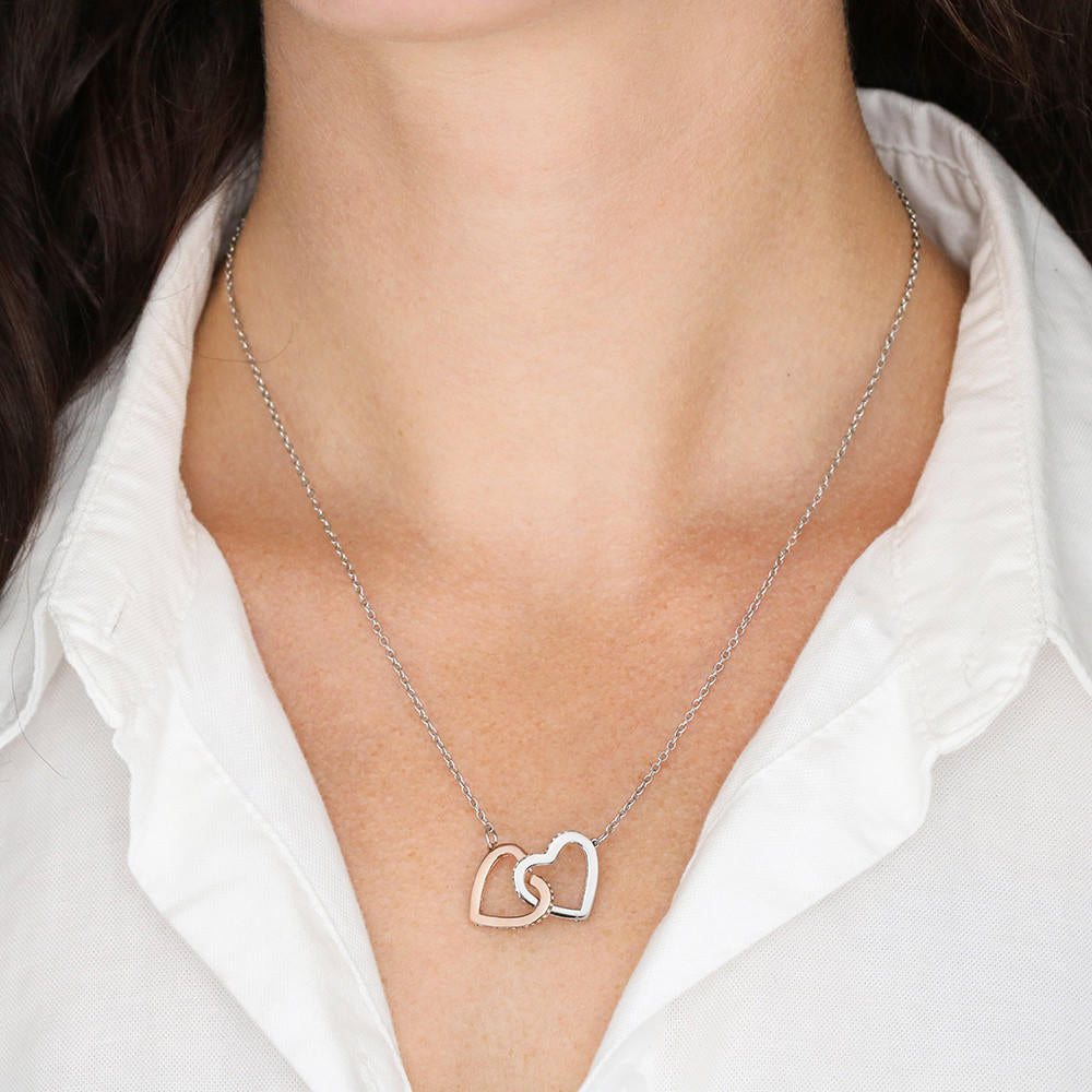 To My Granddaughter - You Are Always In My Heart - Interlocking Hearts Necklace