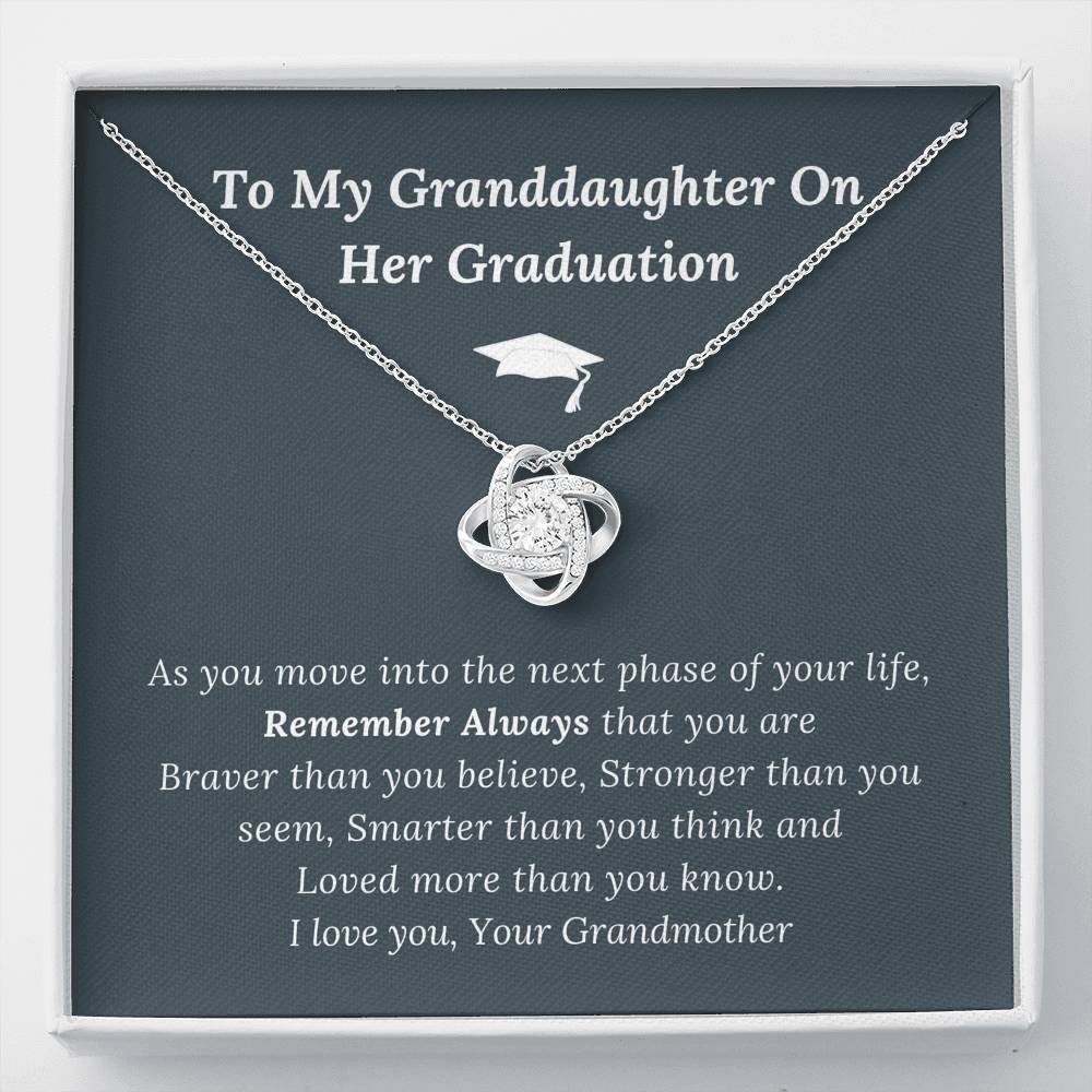 Graduation Gift for Granddaughter Love Grandmother - Love Knot Necklace