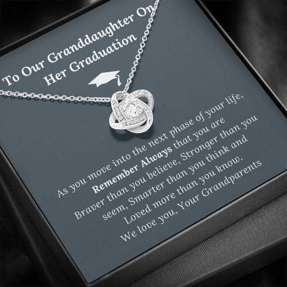 Graduation Gift for Granddaughter Love Grandparents - Love Knot Necklace