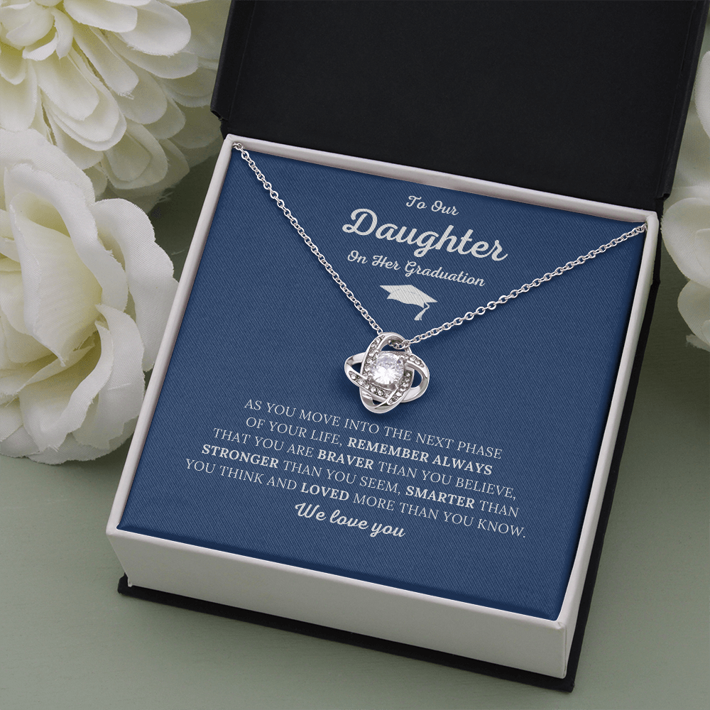 To Our Daughter On Her Graduation - Love Knot Necklace
