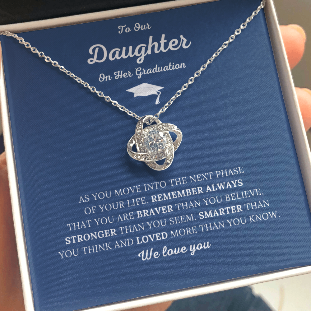 To Our Daughter On Her Graduation - Love Knot Necklace