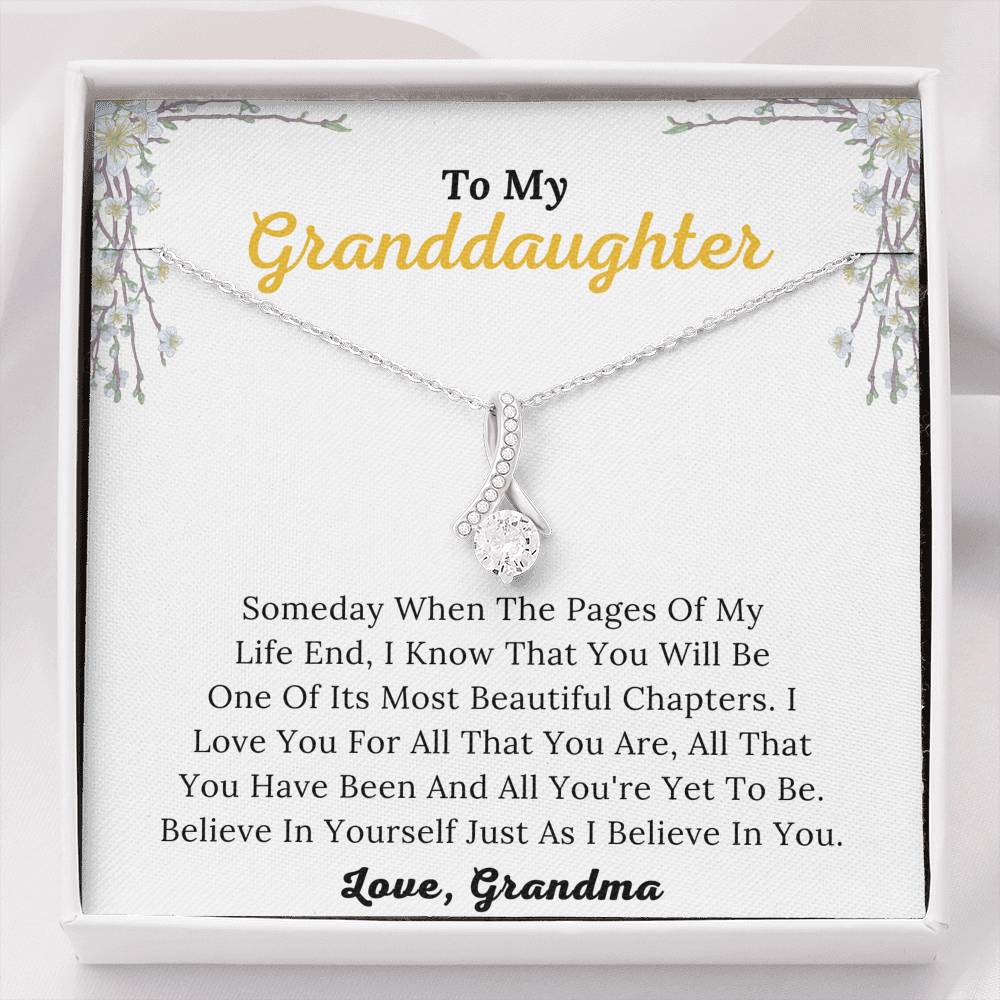 To My Granddaughter - Believe In Yourself - Alluring Beauty Necklace