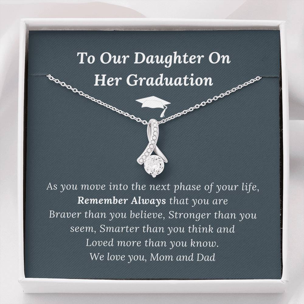 Graduation Gift for Daughter Love Mom & Dad - Alluring Beauty Necklace
