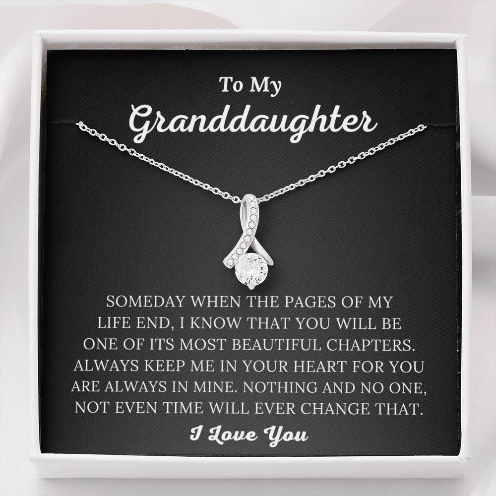 To My Granddaughter - Always Keep Me In Your Heart - Alluring Beauty Necklace