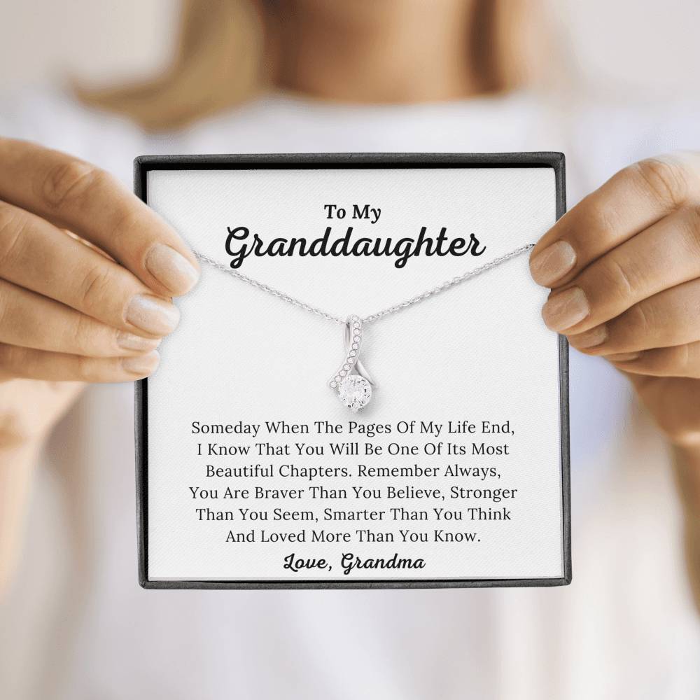 To My Granddaughter - One Of Most Beautiful Chapters Of My Life - Alluring Beauty Necklace