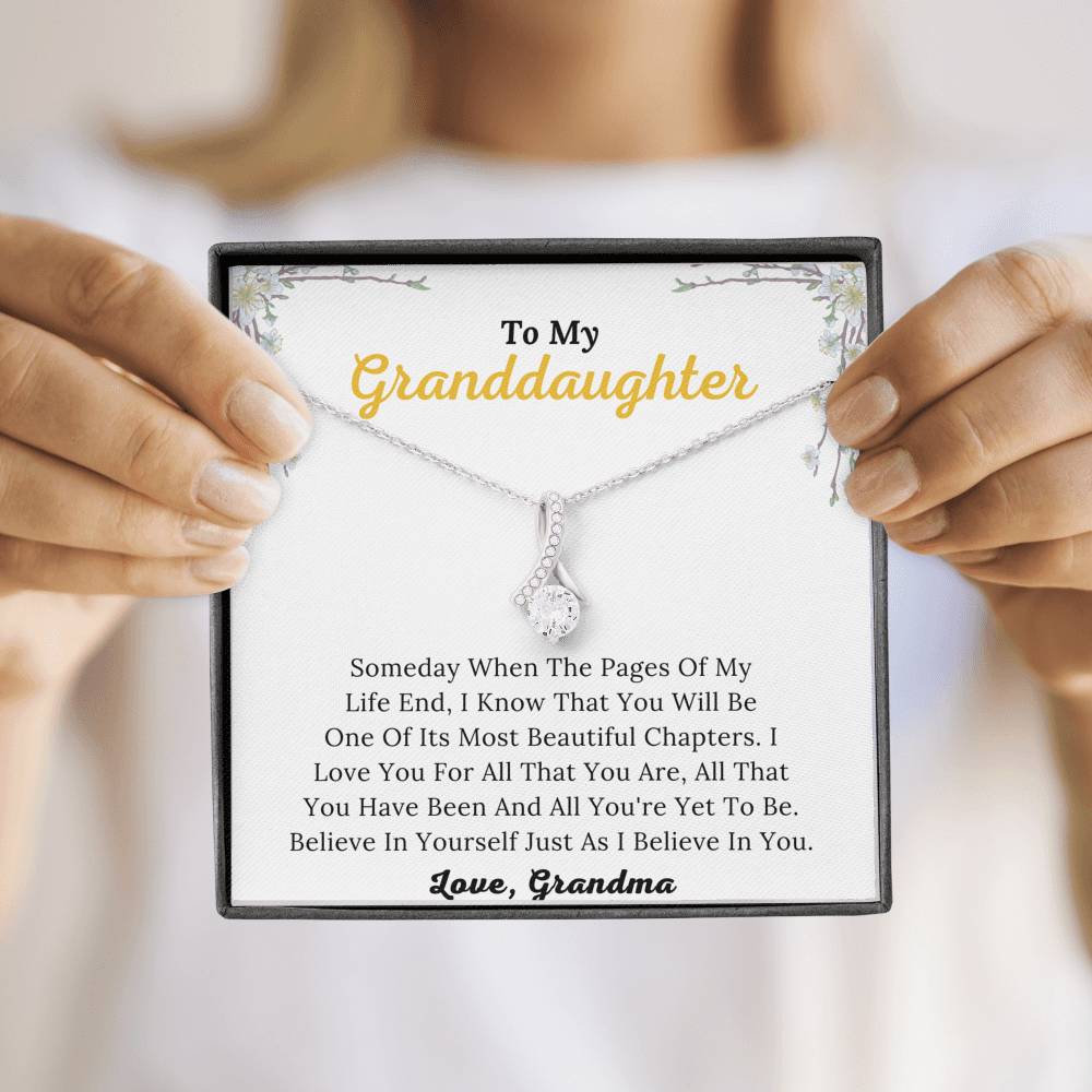 To My Granddaughter - Believe In Yourself - Alluring Beauty Necklace