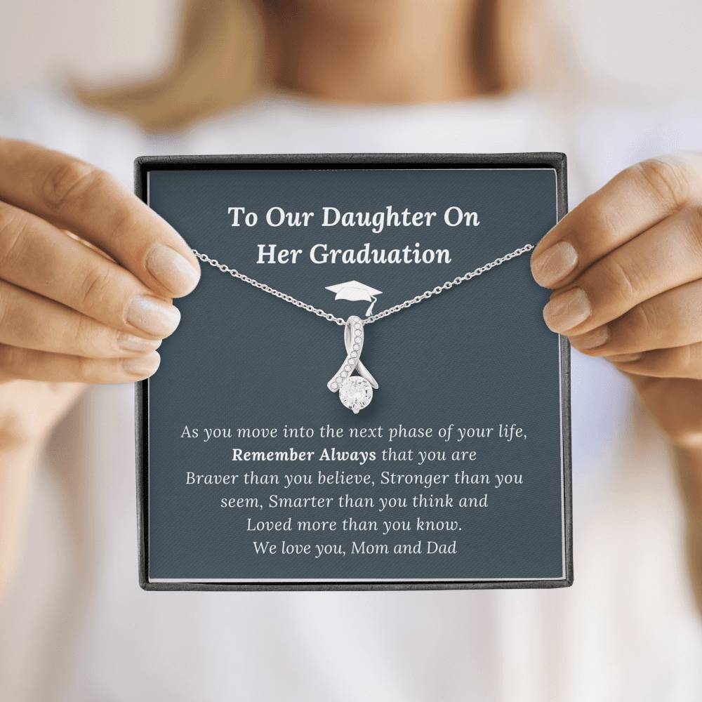 Graduation Gift for Daughter Love Mom & Dad - Alluring Beauty Necklace