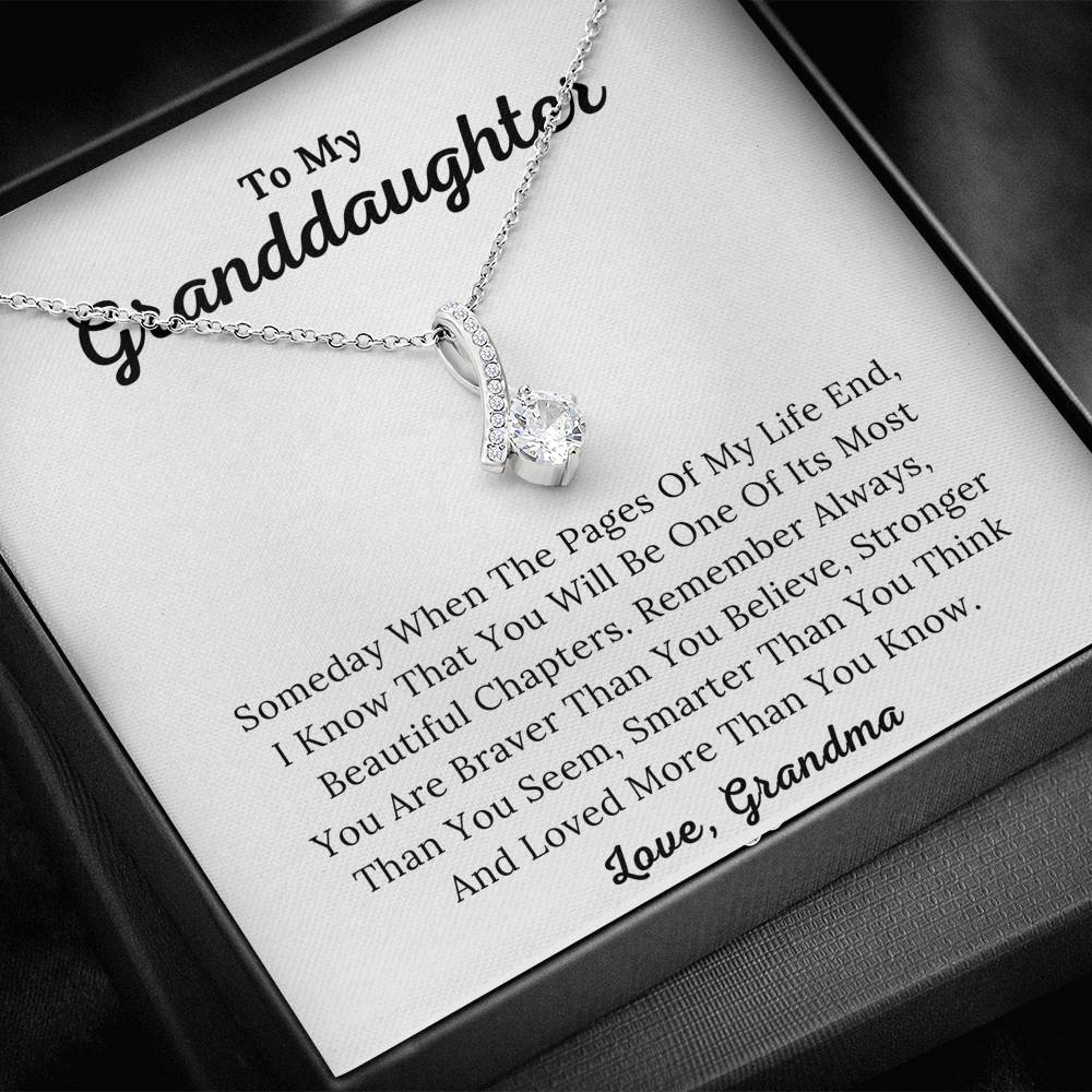 To My Granddaughter - One Of Most Beautiful Chapters Of My Life - Alluring Beauty Necklace