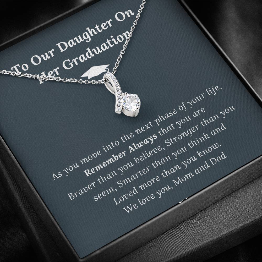 Graduation Gift for Daughter Love Mom & Dad - Alluring Beauty Necklace