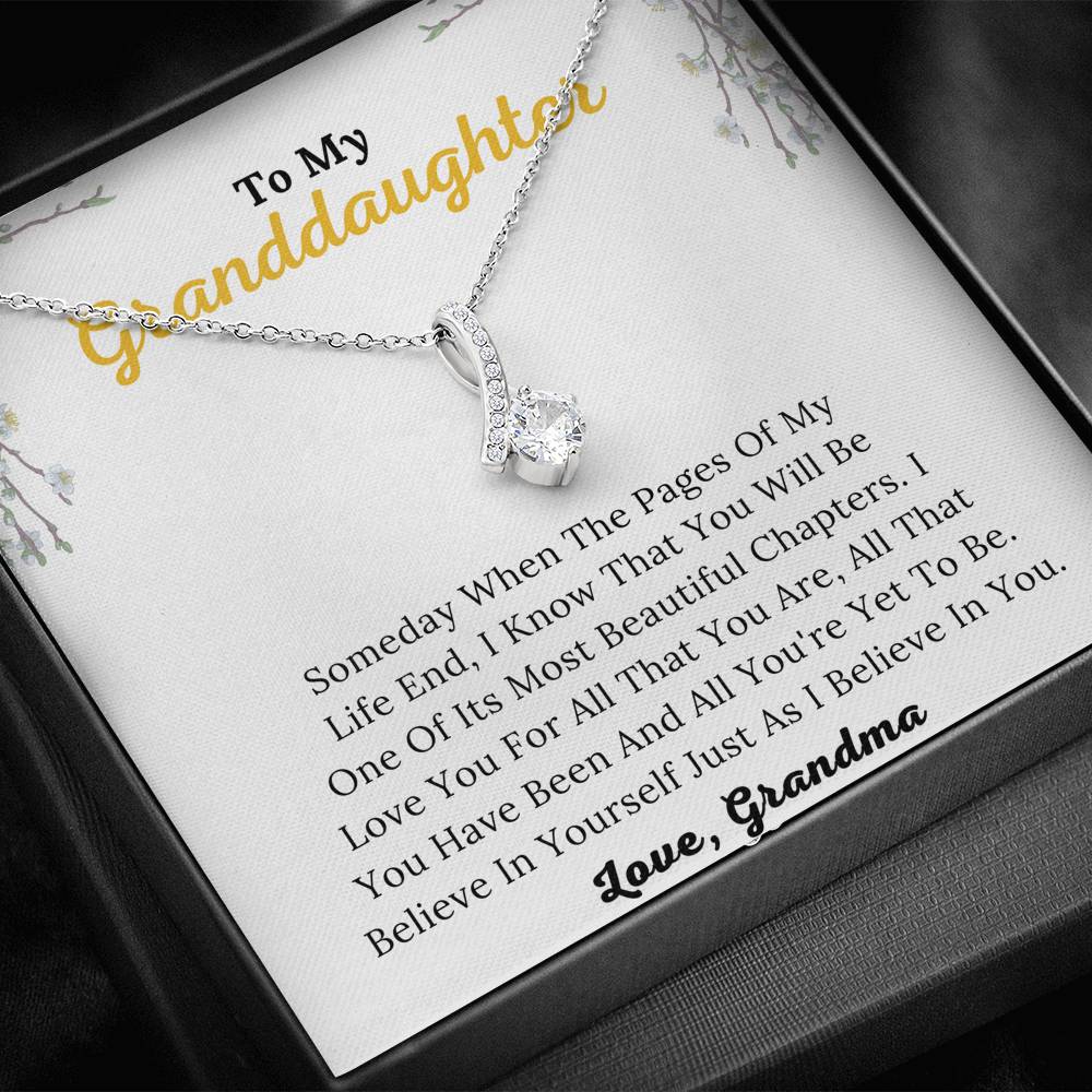 To My Granddaughter - Believe In Yourself - Alluring Beauty Necklace
