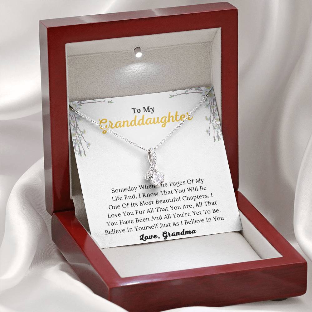To My Granddaughter - Believe In Yourself - Alluring Beauty Necklace