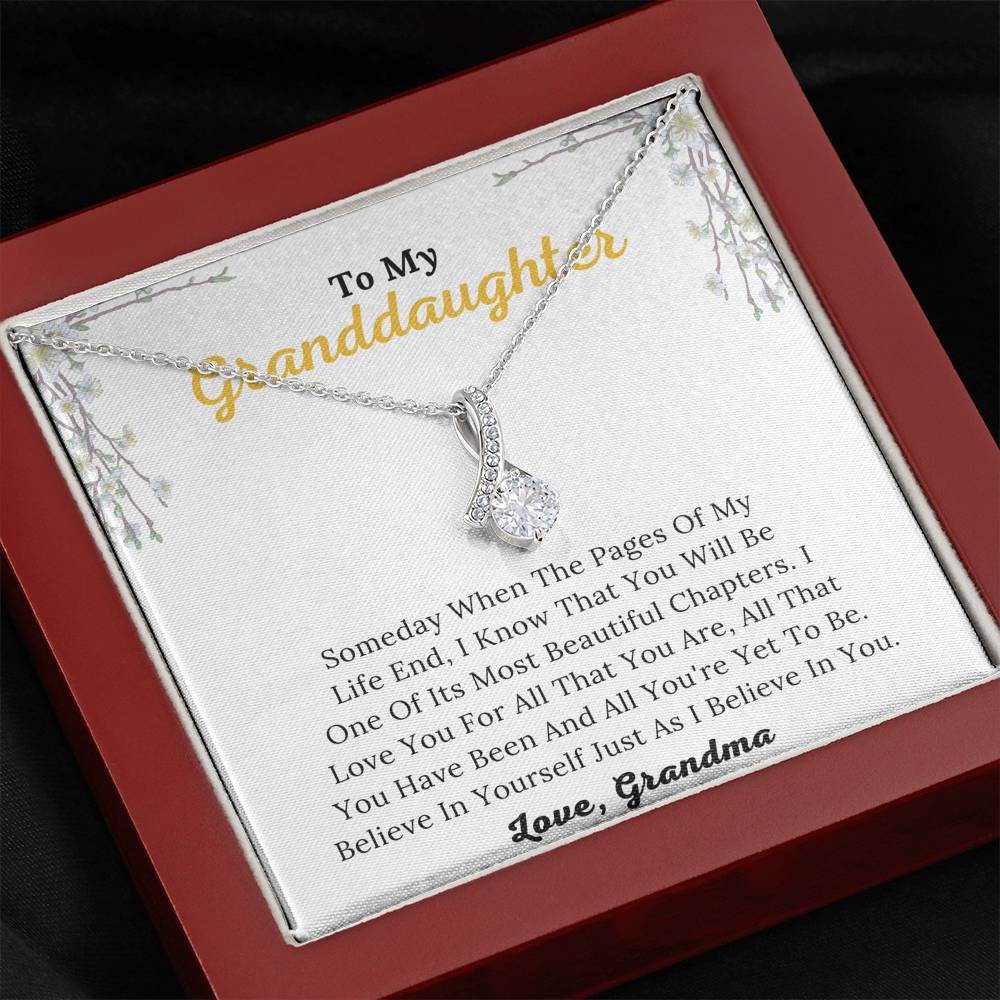 To My Granddaughter - Believe In Yourself - Alluring Beauty Necklace