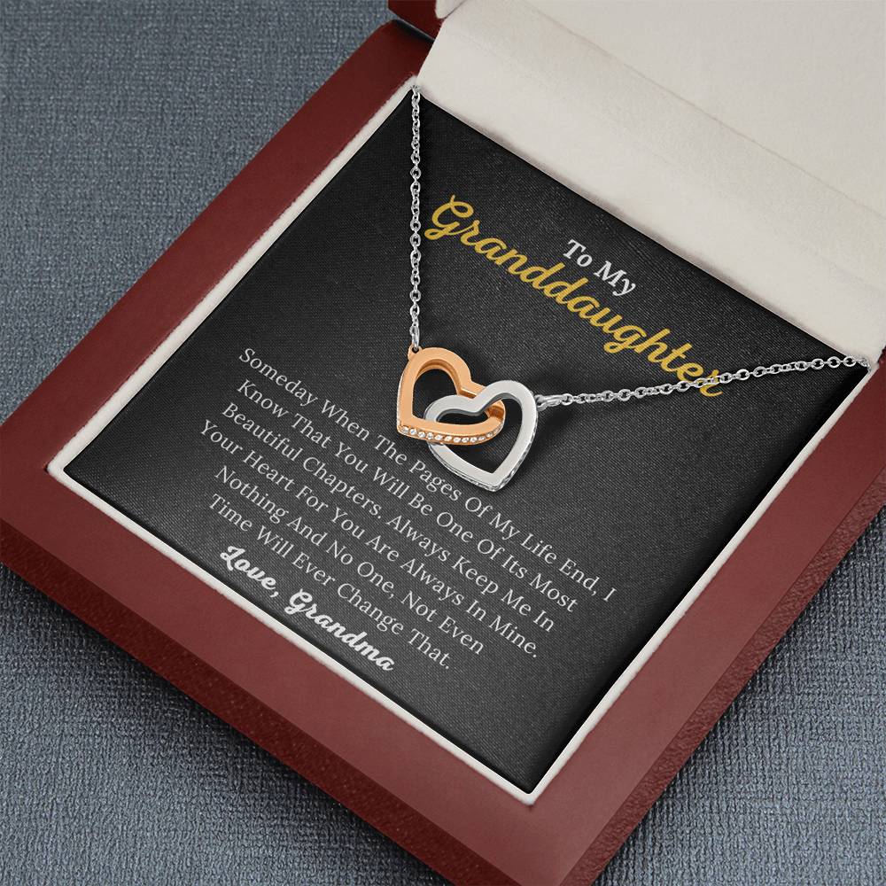 To My Granddaughter - You Are Always In My Heart - Interlocking Hearts Necklace
