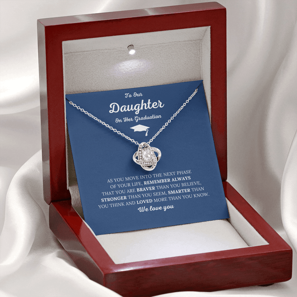 To Our Daughter On Her Graduation - Love Knot Necklace