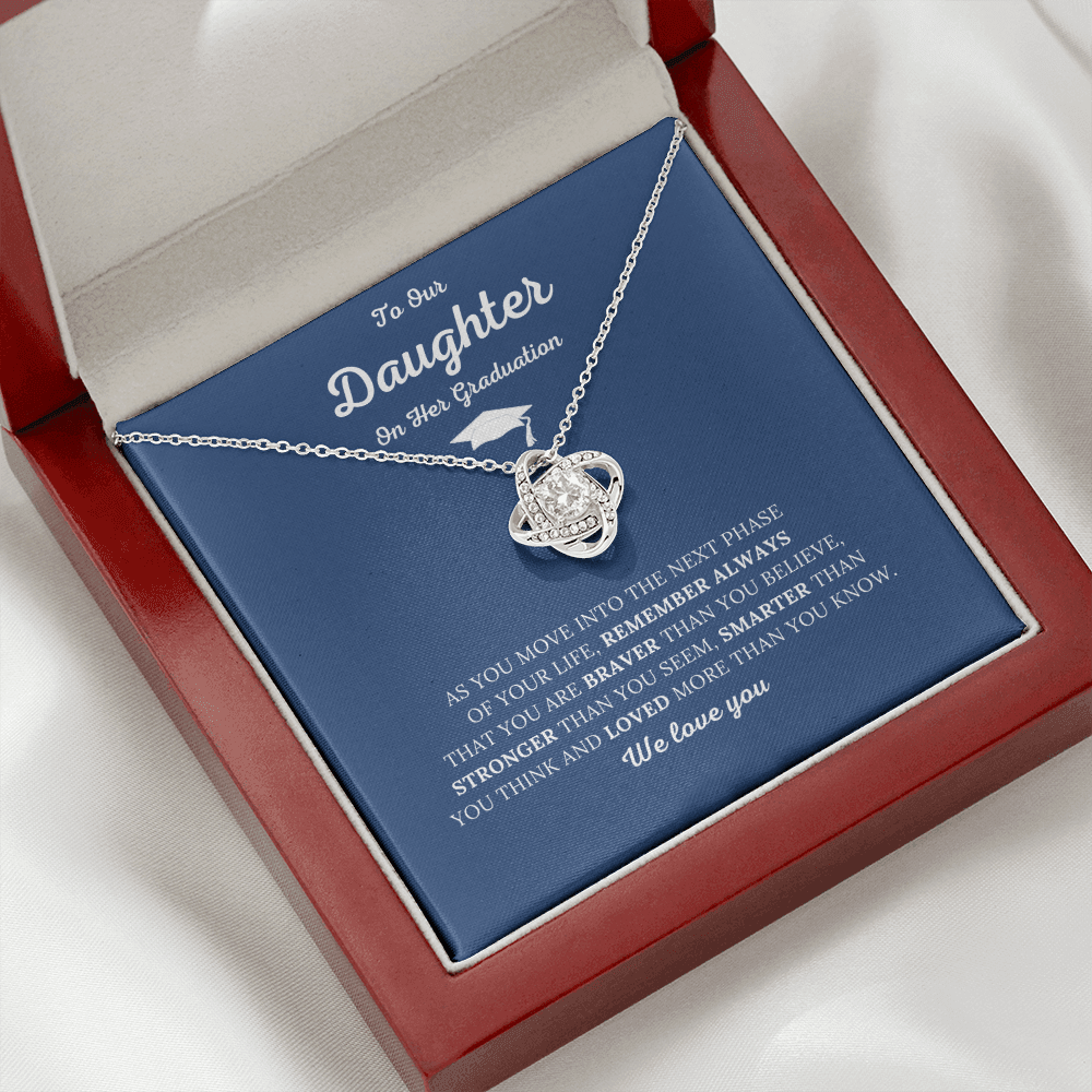 To Our Daughter On Her Graduation - Love Knot Necklace