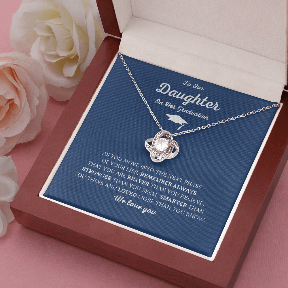 To Our Daughter On Her Graduation - Love Knot Necklace