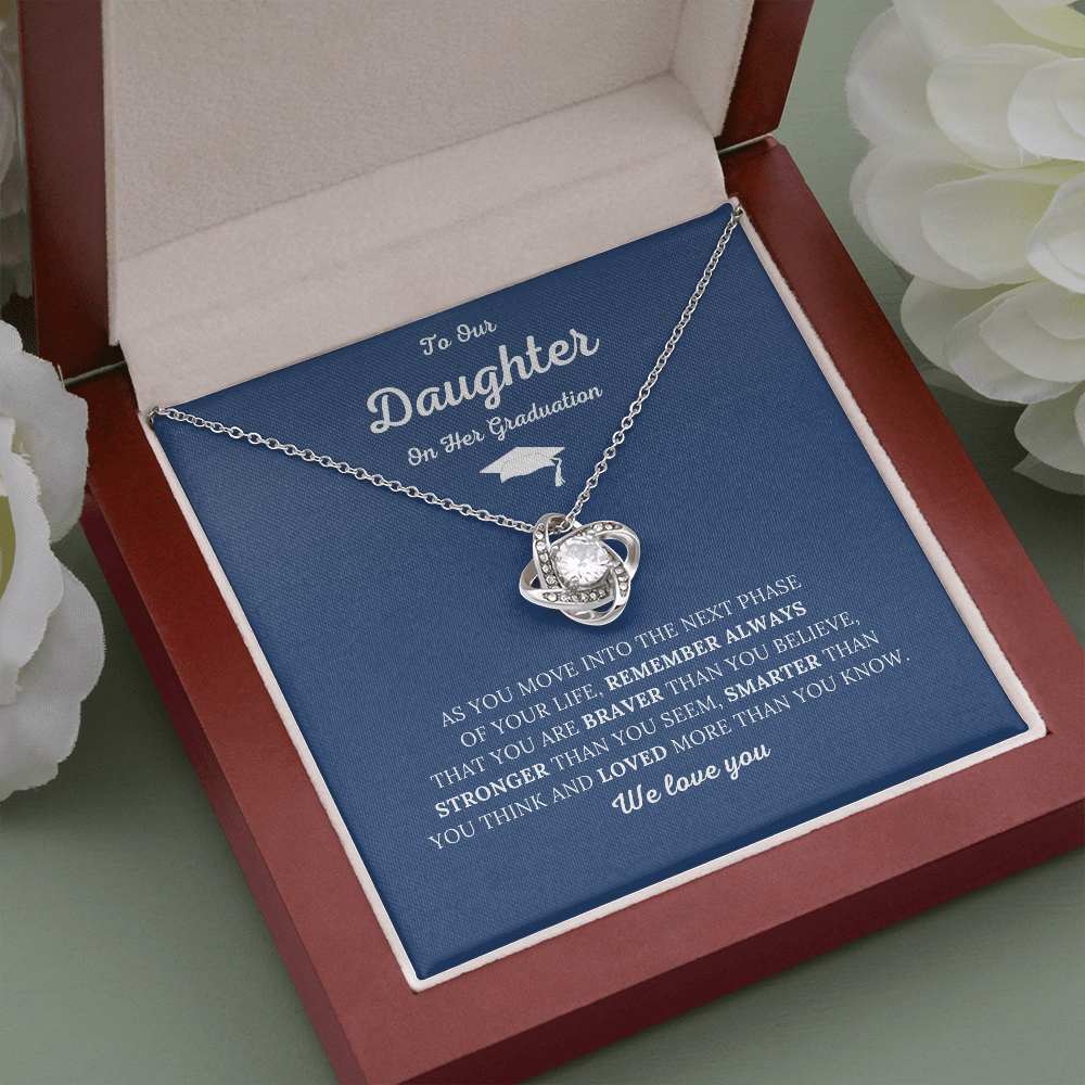 To Our Daughter On Her Graduation - Love Knot Necklace