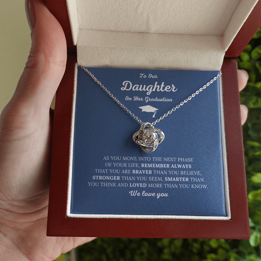 To Our Daughter On Her Graduation - Love Knot Necklace