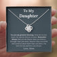 To My Daughter Love Mom - My Greatest Blessing - Love Knot Necklace