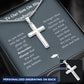 Graduation Gift for Son Love Mom & Dad - Personalized Cross Necklace