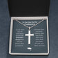 Graduation Gift for Son Love Mom & Dad - Artisan Crafted Cross Necklace - Ball Chain