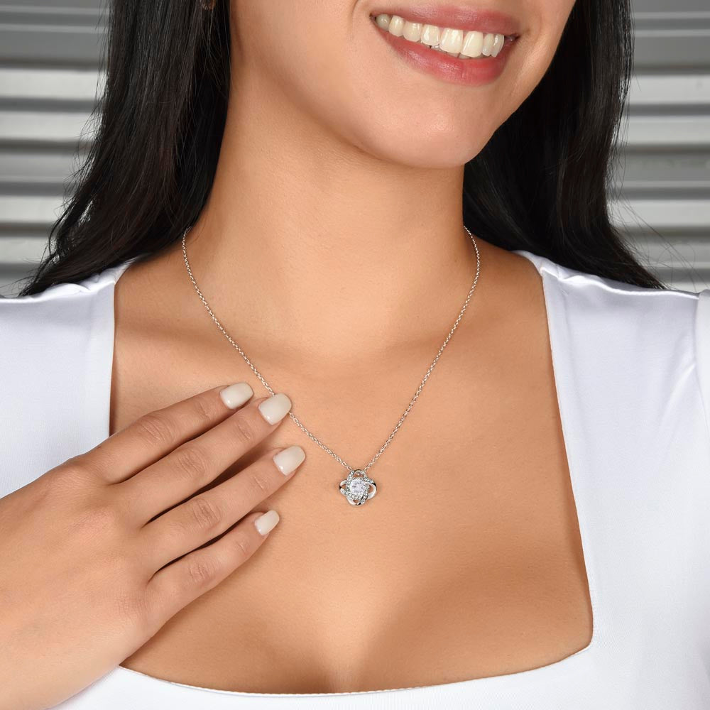 To My Daughter - Keep Me In Your Heart - Love Knot Necklace