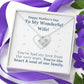 Mother's Day - My Wonderful Wife - Heart & Soul of Our Family - Love Knot Necklace