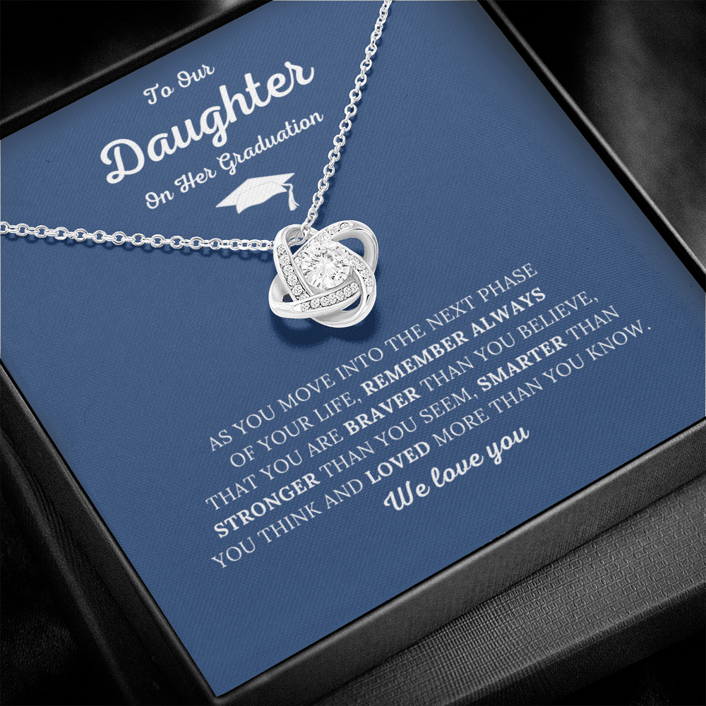 To Our Daughter On Her Graduation - Love Knot Necklace