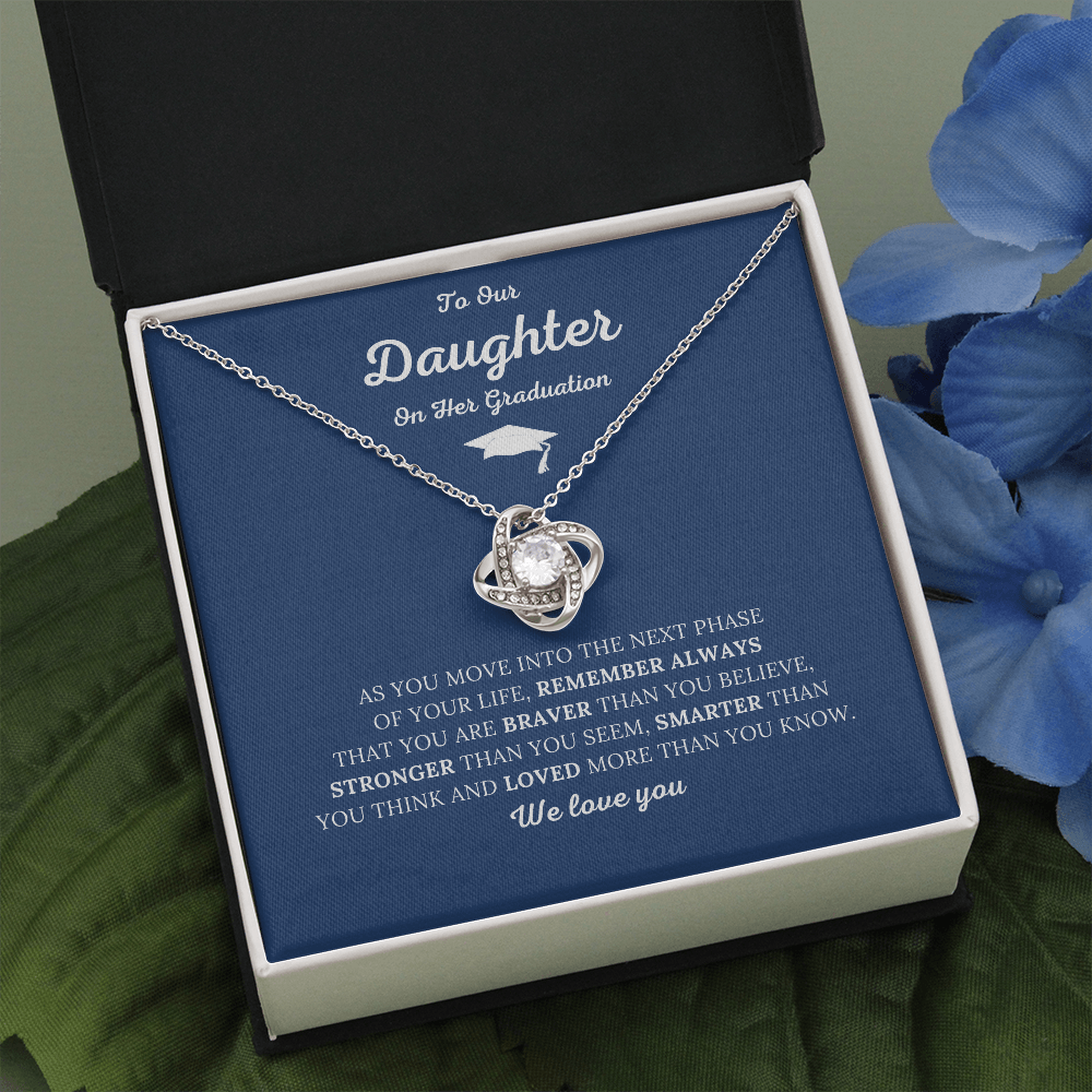 To Our Daughter On Her Graduation - Love Knot Necklace