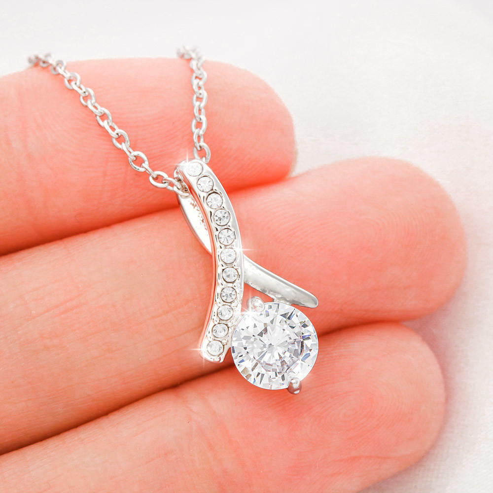 To My Amazing Wife - I Would Use My Last Breath To Say I Love You - Alluring Beauty Necklace
