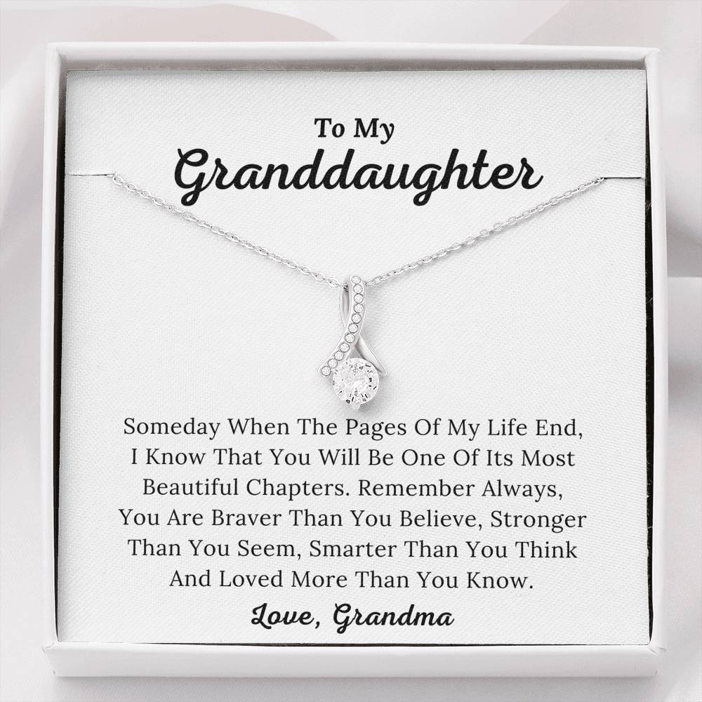 To My Granddaughter - One Of Most Beautiful Chapters Of My Life - Alluring Beauty Necklace