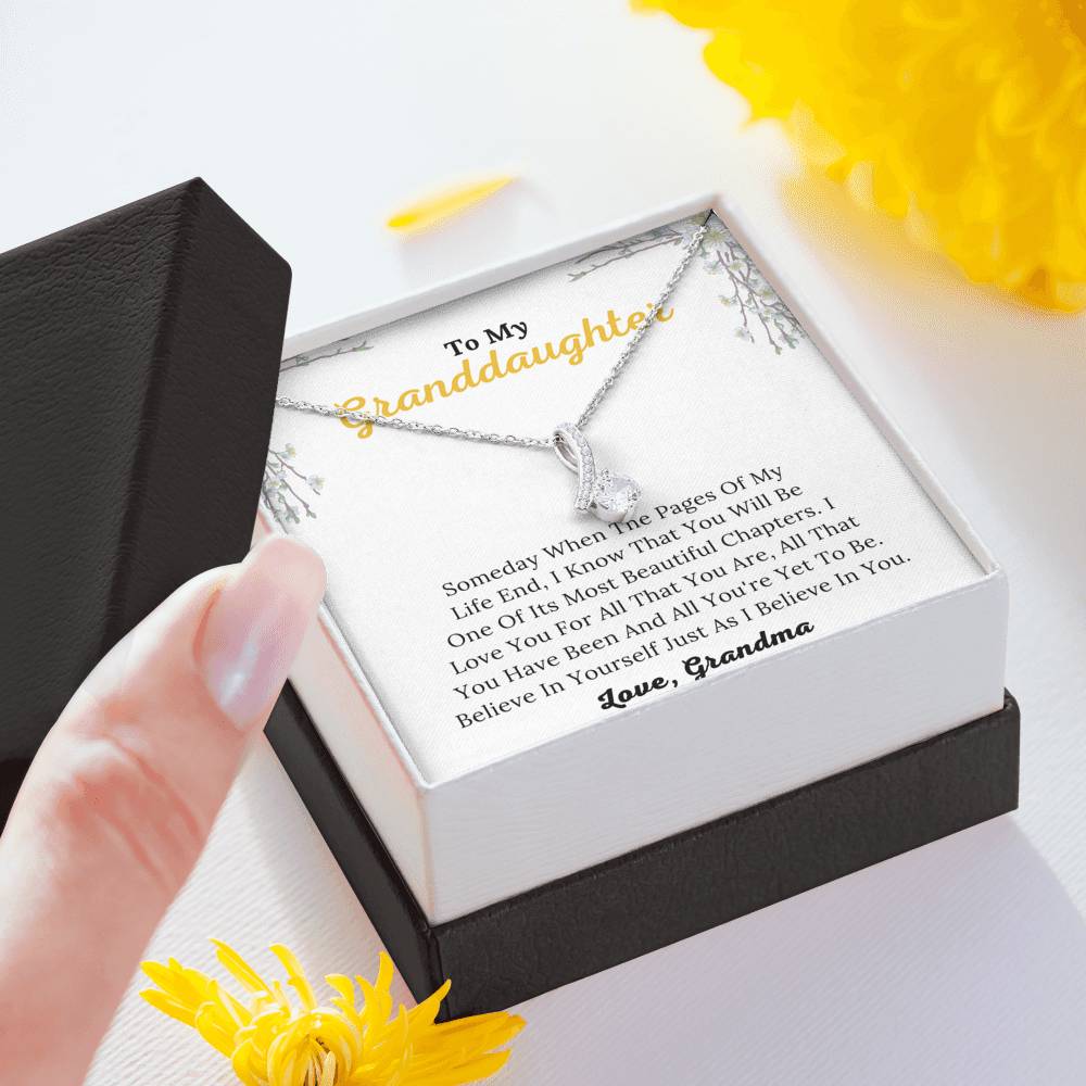To My Granddaughter - Believe In Yourself - Alluring Beauty Necklace