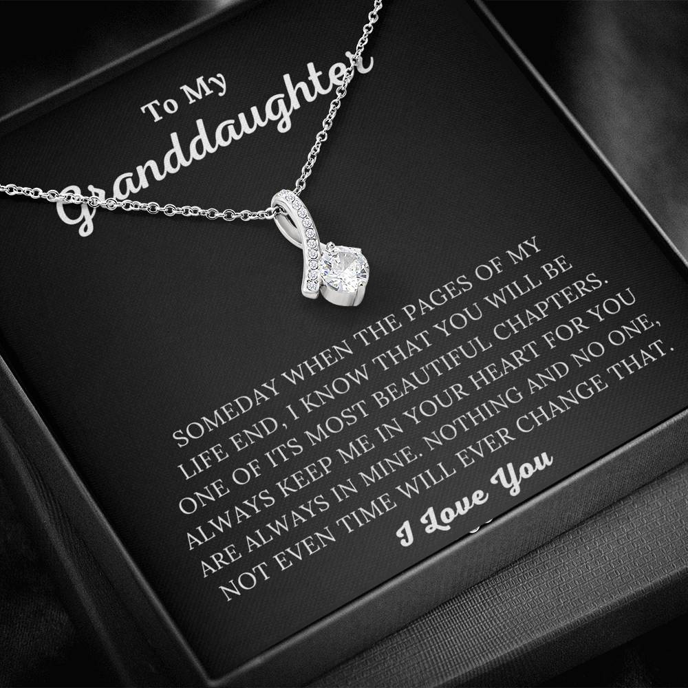 To My Granddaughter - Always Keep Me In Your Heart - Alluring Beauty Necklace