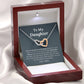 To My Daughter Love Mom - My Greatest Blessing - Interlocking Hearts Necklace